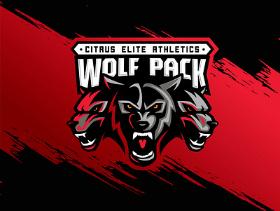 Wolf pack by brullikk branding gym illustration pack sports logo vector wolf wolfpack