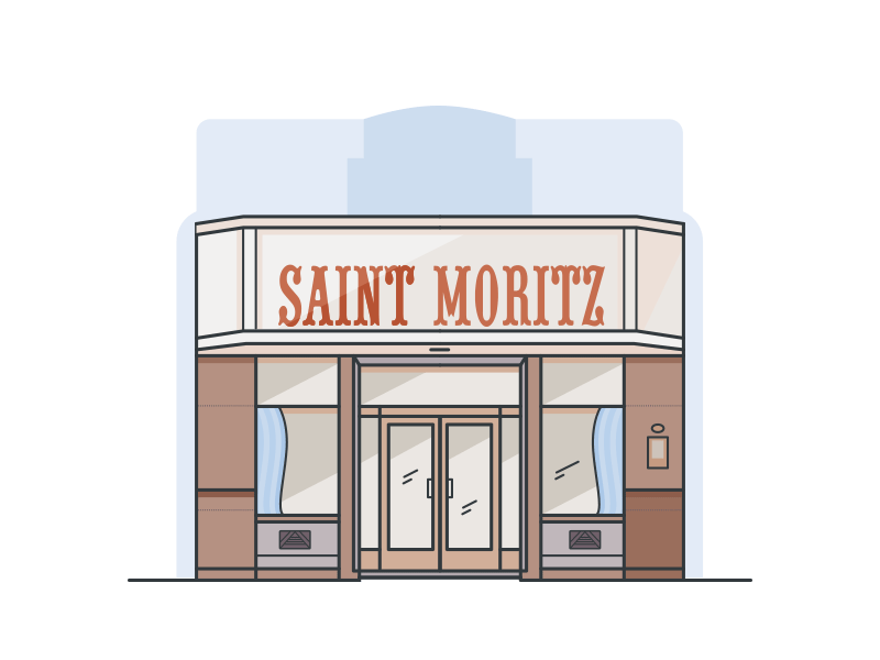 Saint Moritz art design flat graphic illustration love play sketch vector