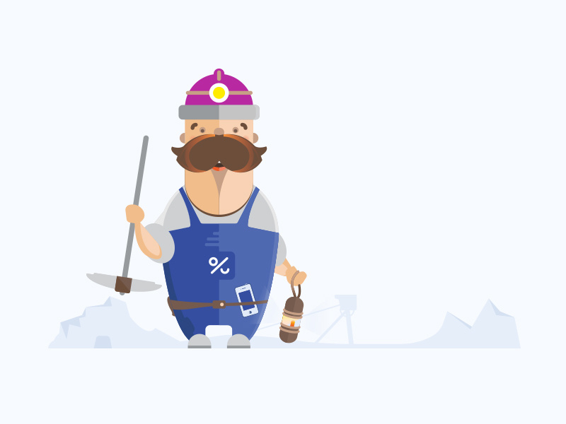 Wojtech art campaigns woucherify api wojtech miner clean sketch fun design illustration