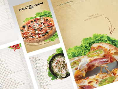 Pizza delivery company, menu card menu card pizza delivery