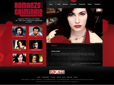 Romanzo criminale microsite axn microsite