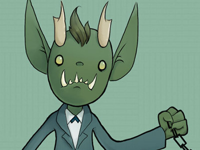 Monster Junction: The Boggart folklore illustration monster