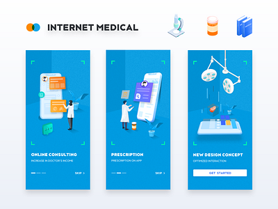 medical application app design illustration ui