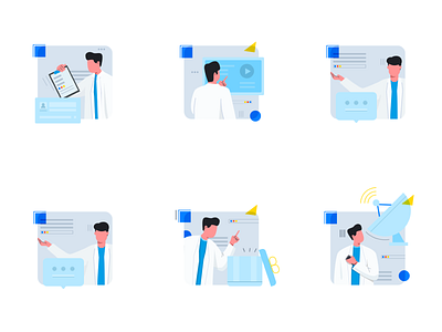 doctors&empty state design empty state illustration medical app medical design scenes ui