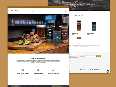 Savage Seasoning Shopify Website Design branding design shopify ux web