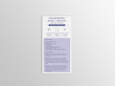 Recipe Card layout layout design print print design recipe card