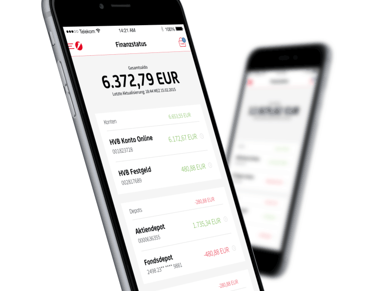 HVB Mobile Banking App app banking cobe experience interface ios munich münchen ui user ux