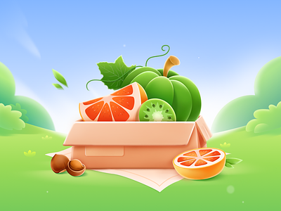 vegetables and fruits design illustration