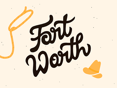 Fort Worth cowboy fort worth hand lettering lettering procreate texas