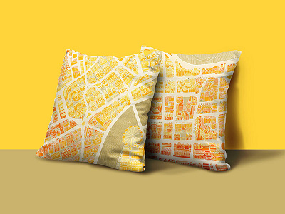London City Map Pillows
