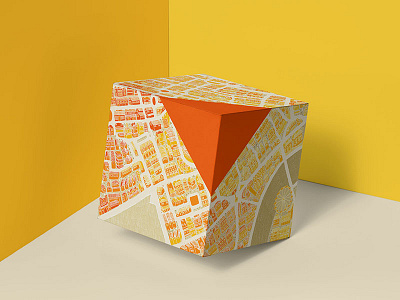 London Map for Square Box Packaging adobe box city illustration london london eye map souvenir square store design