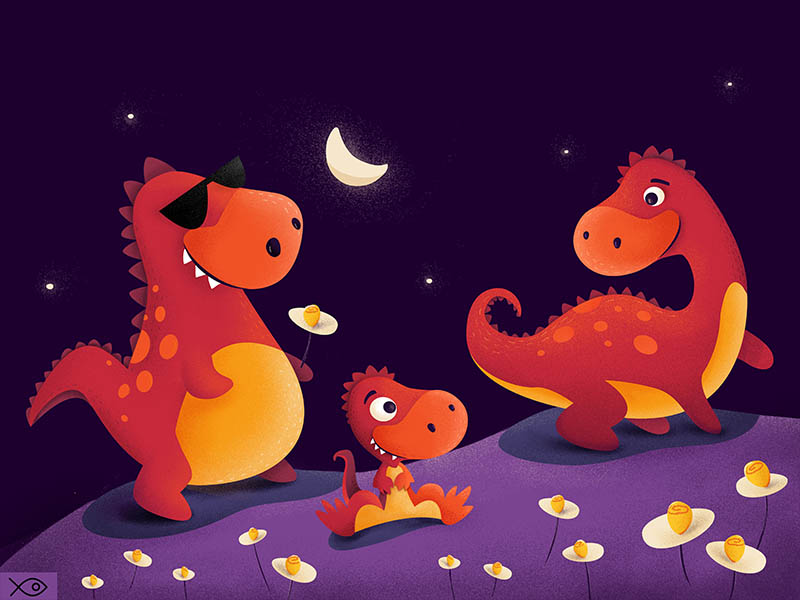 Dino Family by Pooja Bhapkar on Dribbble