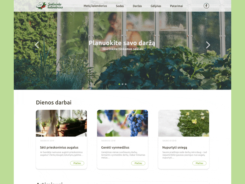 Sodininko adobe xd freshmedia green home page homepage homepage design interface landing page ui ui ux design website