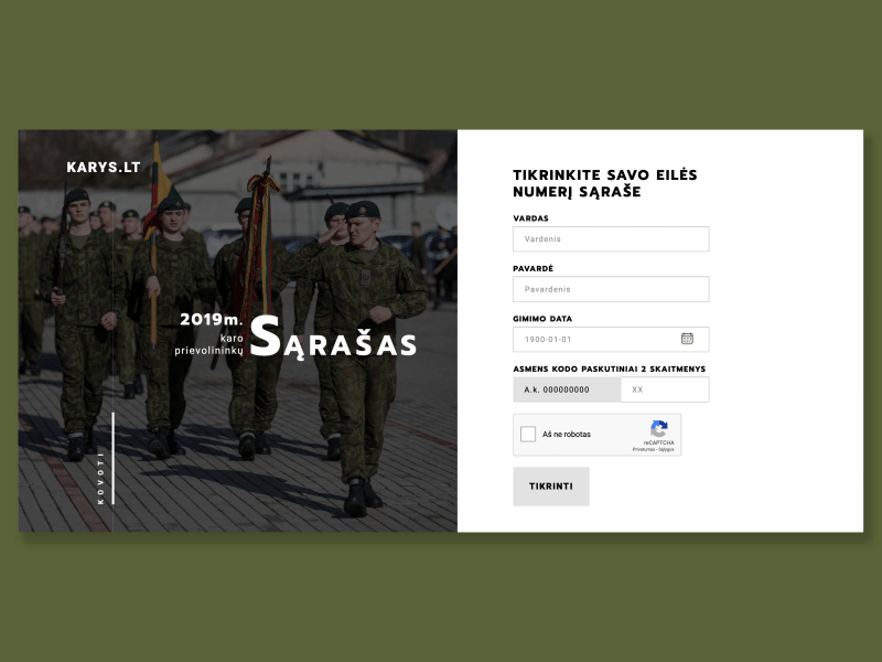 Karys adobe xd design freshmedia landing page military search ui