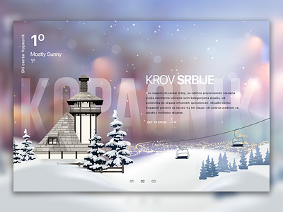 Kopaonik app card illustration product travel ui ux web development