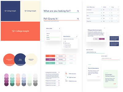 College Insight Styleguide brand guide branding interactive design style tile styleguide ui ui elements ui kit user interface uxdesign