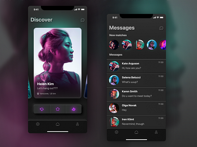 Neon Dating App Concept