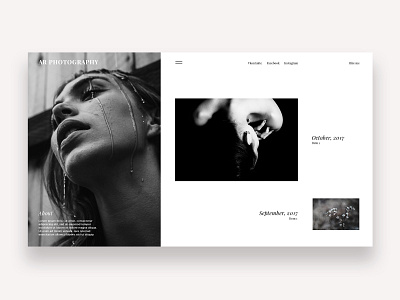 Minimal photograph portfolio design portfolio ui uidesign ux website