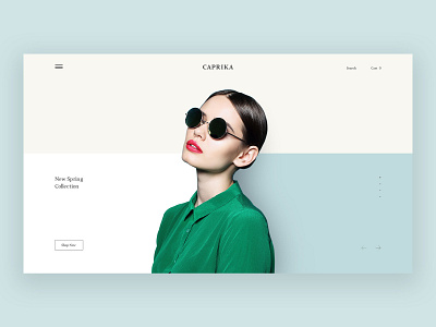 Caprika Store design ecommerce page ui uidesign ux web website