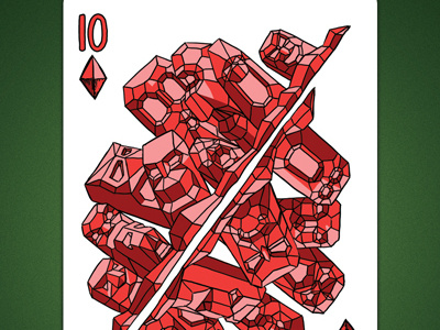 10 of diamonds aka 10 of earth 10 of diamonds 10 of earth deck of elements line linedetail magic card magic cards playing card playing cards poker card poker cards