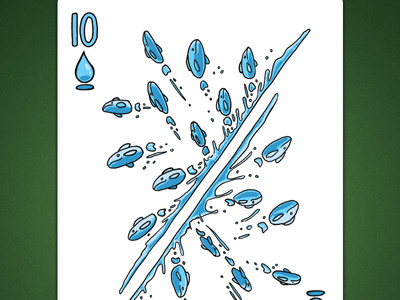 10 of Spades aka 10 of Water 10 of spades 10 of water deck of elements line linedetail magic card magic cards playing card playing cards poker card poker cards