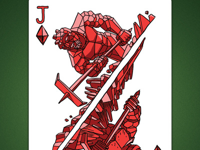 Jack of Diamonds aka Jack Of Earth deck of elements jack of diamonds jack of earth line linedetail magic card magic cards playing card playing cards poker card poker cards