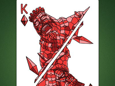 King Of Diamonds aka King Of Earth deck of elements king of diamonds king of earth line linedetail magic card magic cards playing card playing cards poker card poker cards
