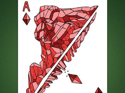Ace of Diamonds aka Ace Of Earth ace of diamonds ace of earth deck of elements line linedetail magic card magic cards playing card playing cards poker card poker cards