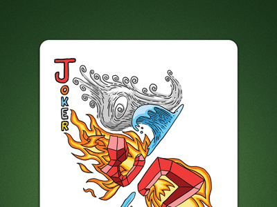 Joker Card Number One deck of elements joker joker card line linedetail magic card magic cards playing card playing cards poker card poker cards