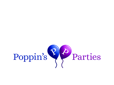 Poppin's Parties Logo adobe photoshop linedetail logo poppins parties