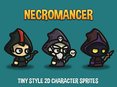 Necromancer Tiny Style 2d Characters By 2d Game Assets On Dribbble