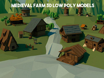 Medieval Farm 3D Low Poly Pack 3d game assets gamedev low poly low poly lowpoly lowpolyart