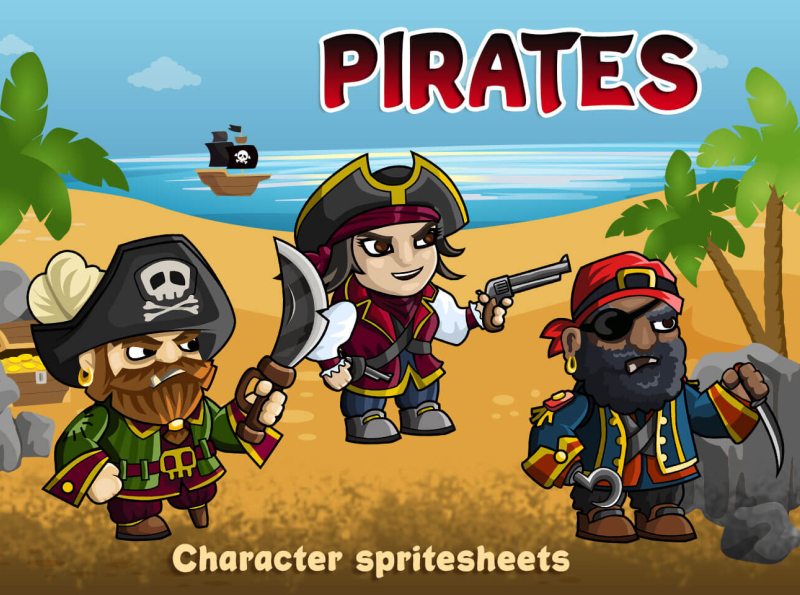 Free 2d Pirate 2d Sprites By 2d Game Assets On Dribbble