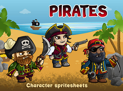 Free 2D Pirate 2D Sprites 2d character fantasy game game assets gamedev indie game pirate platformer rpg sprite