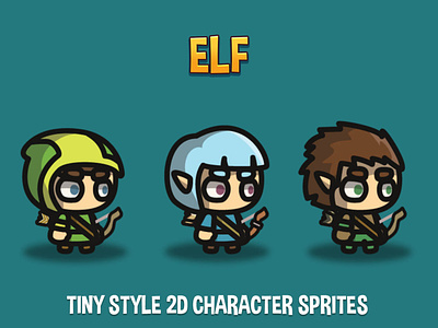 Elf Tiny Style 2D Sprites