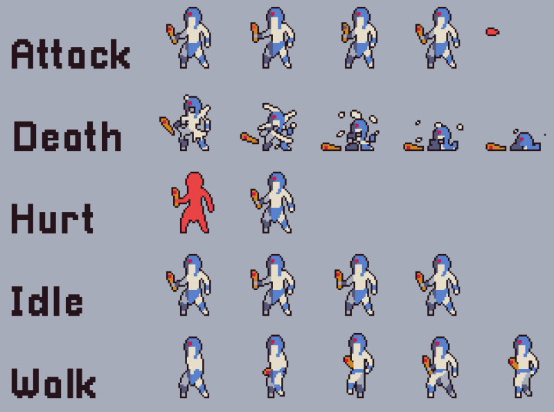 Free Enemy Sprite Sheets Pixel Art By 2d Game Assets On Dribbble