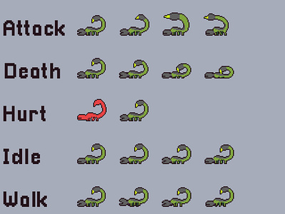 Free Enemy Sprite Sheets Pixel Art By 2d Game Assets On Dribbble