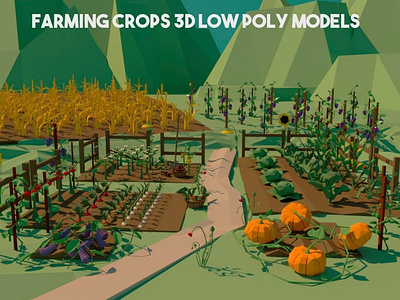 Free Farming Crops 3D Low Poly Pack