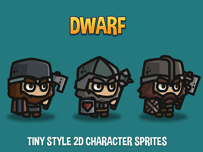 Dwarf Tiny Style 2D Sprites