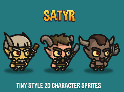 Free Satyr 2D Sprites 2d character fantasy fantasy game game assets gamedev indie game platformer rpg sprite sprites