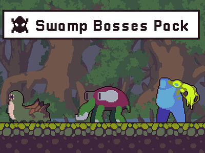 Free Swamp Bosses Pixel Art Pack