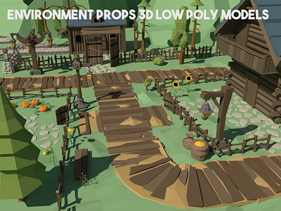 Free Environment Props 3D Low Poly Pack