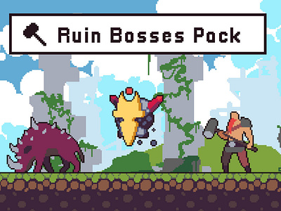 Ruin Bosses Pixel Art Game Characters By 2d Game Assets On Dribbble