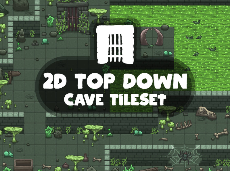 Top Down Cave Game Tileset by 2D Game Assets on Dribbble