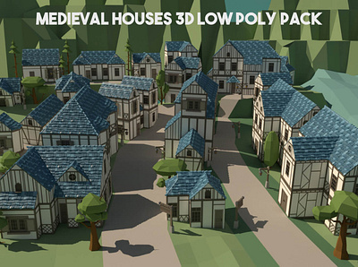 Free Medieval Houses 3D Models 3d 3d art 3d model game assets gamedev house low poly low poly lowpoly lowpolyart medieval