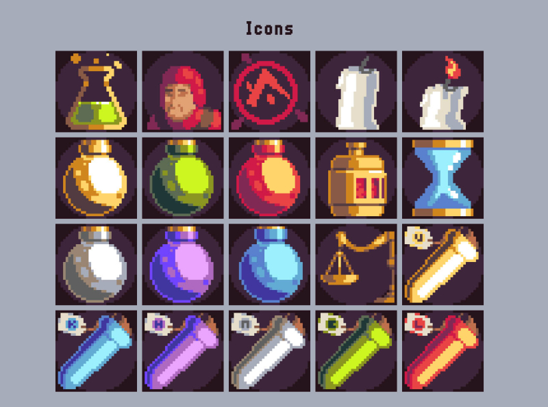 Alchemy Pixel Art Pack by 2D Game Assets on Dribbble