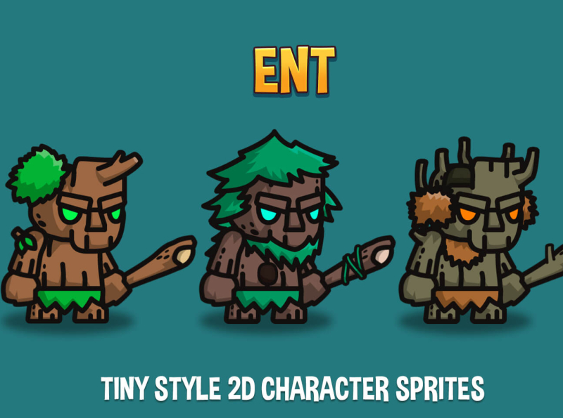 Ent Tiny Style 2D Character Sprites by 2D Game Assets on Dribbble