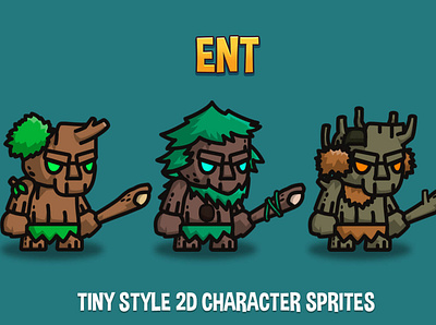 Ent Tiny Style 2D Character Sprites 2d character characters fantasy game assets gamedev indie game platformer rpg