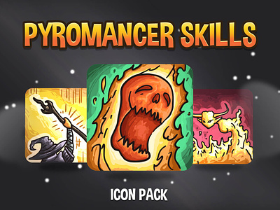 48 Pyromancer Skills Game Icons