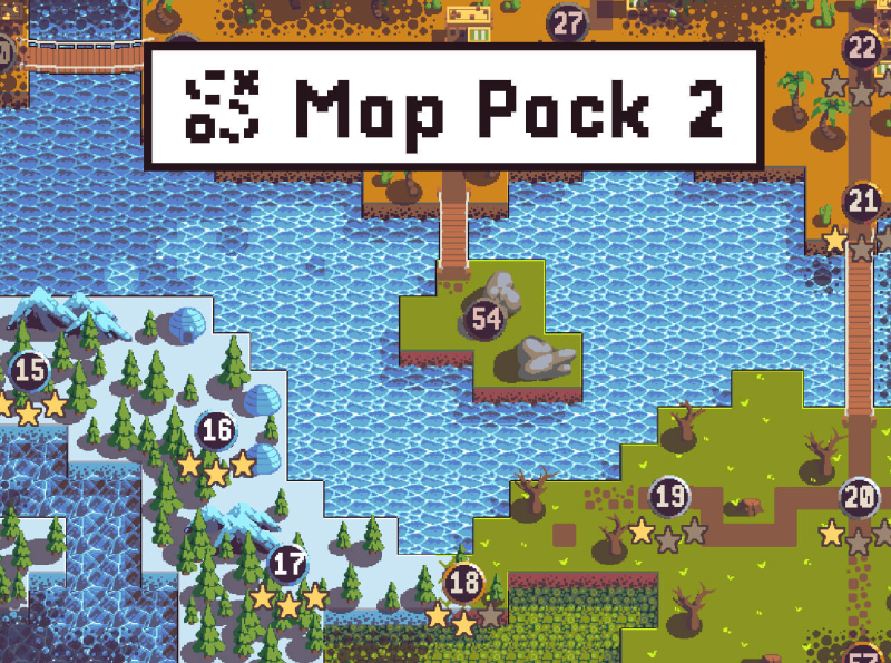 Free Level Map Pixel Art Assets Pack 